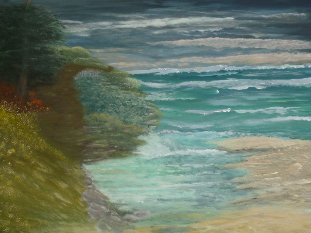 Das Gemälde einer Landschaft